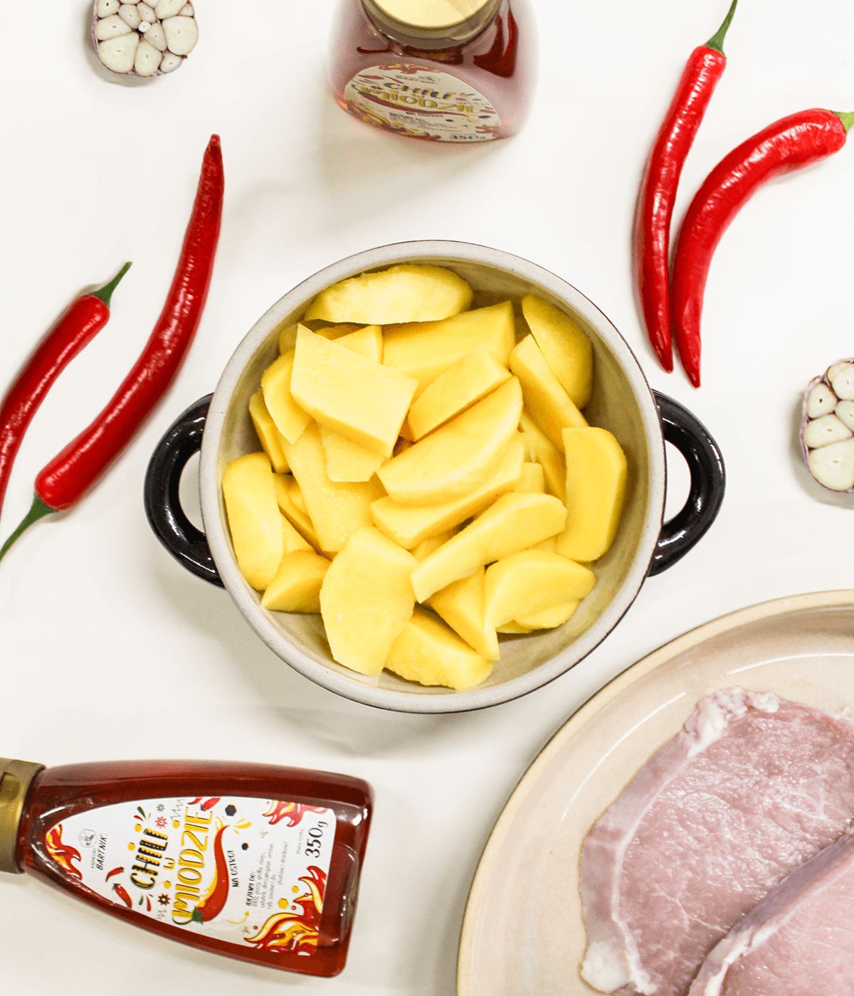Pieczone ziemniaczki z miodem i parmezanem