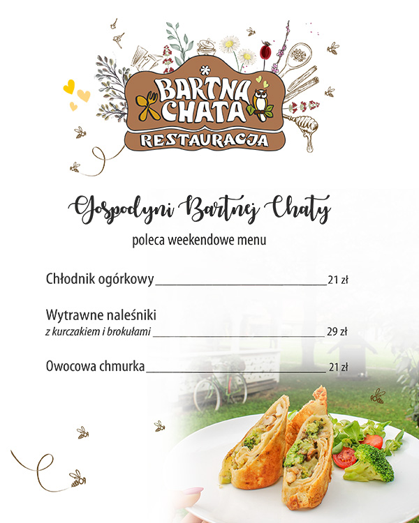menu restauracja bartna chata
