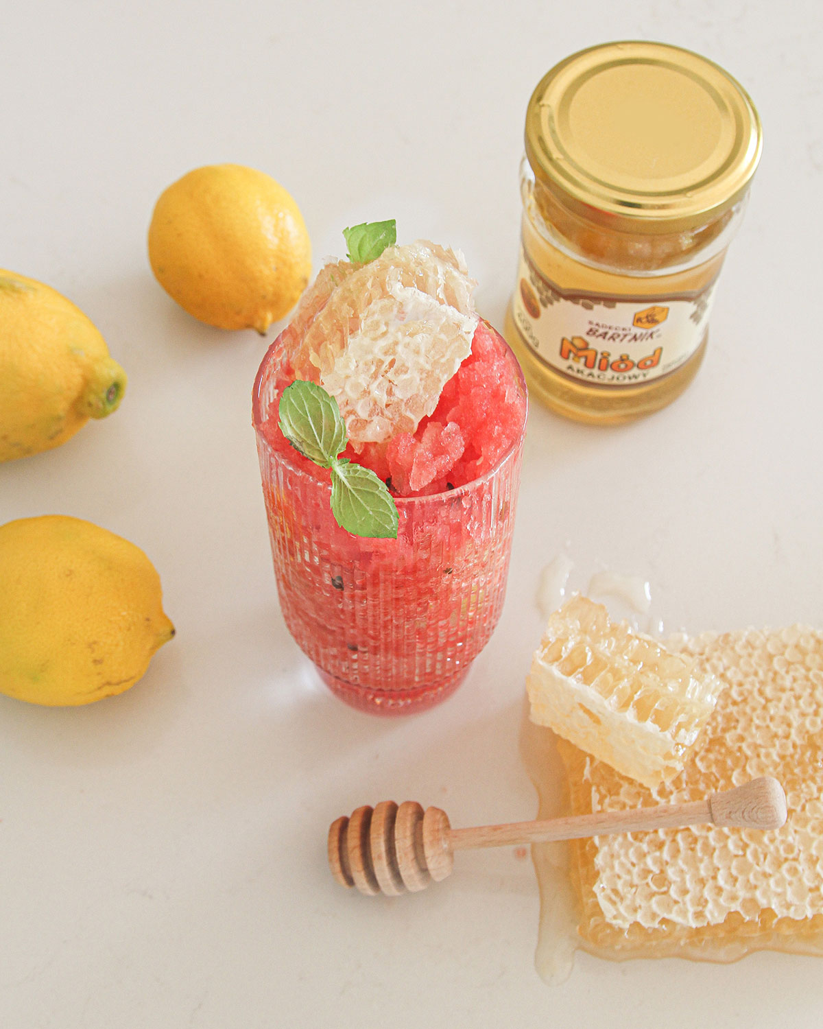 Granita arbuzowa z miodem