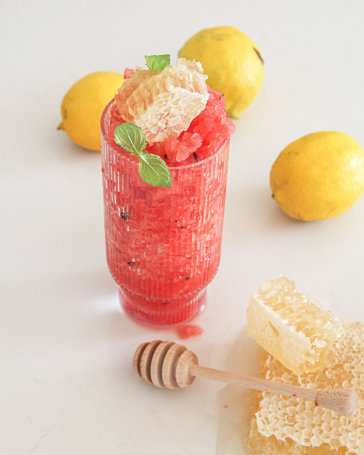 Granita arbuzowa z miodem