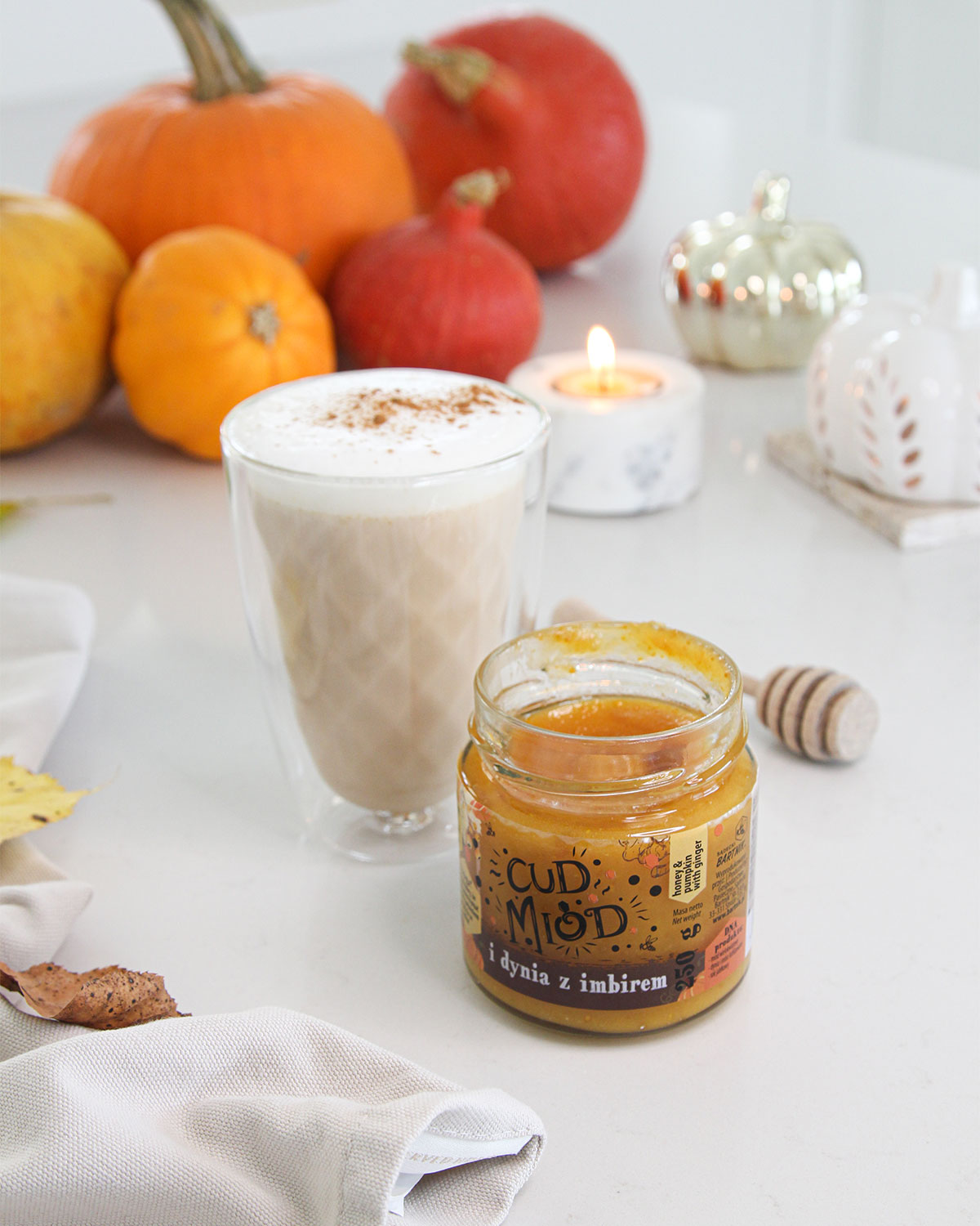 Pumpkin spice latte z miodem z dynią i imbirem